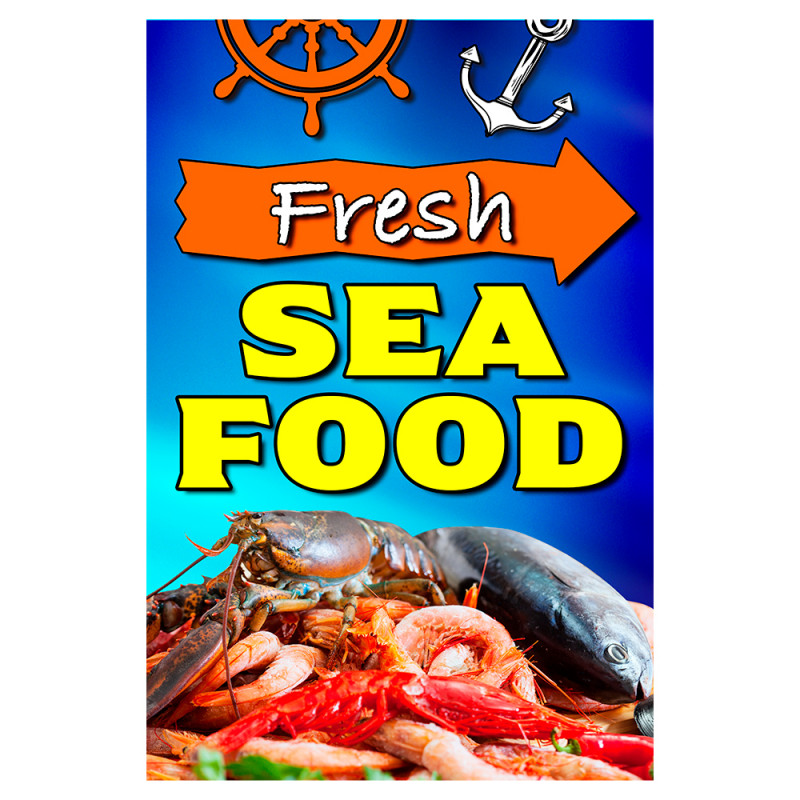 Fresh Seafood Economy AFrame Sign