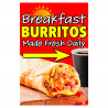 Breakfast Burritos Economy A-Frame Sign