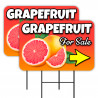 Grapefruit 2 Pack Double-Sided Yard Signs 16" x 24" with Metal Stakes (Made in Texas)