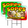 SOPES 2 Pack Double-Sided Yard Signs 16" x 24" with Metal Stakes (Made in Texas)