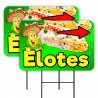 Elotes 2 Pack Double-Sided Yard Signs 16" x 24" with Metal Stakes (Made in Texas)
