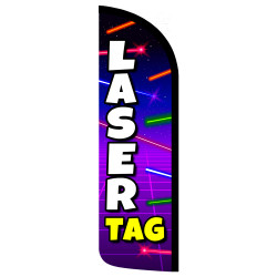 Laser Tag Premium Windless Feather Flag Bundle (Complete Kit) OR Optional Replacement Flag Only