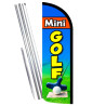 Mini Golf Premium Windless Feather Flag Bundle (Complete Kit) OR Optional Replacement Flag Only