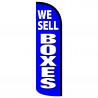 WE SELL BOXES (Blue) Premium Windless Feather Flag Bundle (Complete Kit) OR Optional Replacement Flag Only