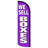 WE SELL BOXES (Purple) Premium Windless Feather Flag Bundle (Complete Kit) OR Optional Replacement Flag Only