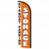 STORAGE RV & Boat Parking (Orange) Premium Windless Feather Flag Bundle (Complete Kit) OR Optional Replacement Flag Only