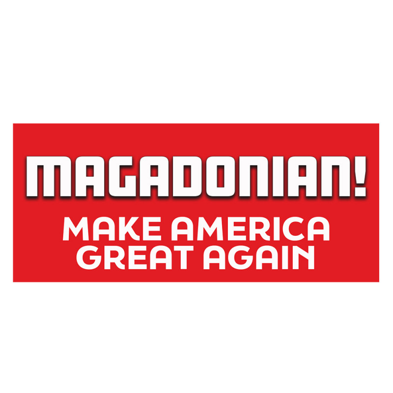 MAGADONIAN Car Decals 2 Pack Removable Bumper Stickers (9x4 inches)
