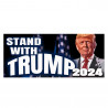 Stand With Trump Car Decals 2 Pack Removable Bumper Stickers (9x4 inches)