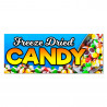 Freeze Dried Candy Vinyl Banner with Optional Sizes (Made in the USA)