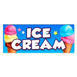 Ice Cream Vinyl Banner with...