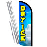 DRY ICE Premium Windless Feather Flag Bundle (Complete Kit) OR Optional Replacement Flag Only