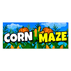 Corn Maze Vinyl Banner with Optional Sizes (Made in the USA)