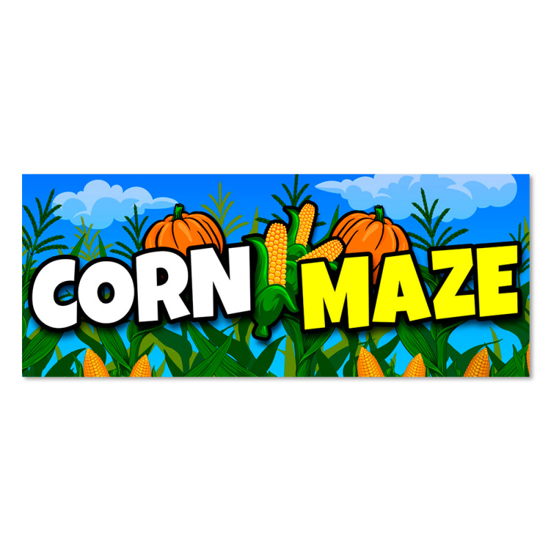 Corn Maze Vinyl Banner with Optional Sizes (Made in the USA)
