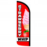 Strawberry Whip Premium Windless Feather Flag Bundle (Complete Kit) OR Optional Replacement Flag Only