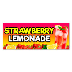 Strawberry Lemonade Vinyl Banner with Optional Sizes (Made in the USA)