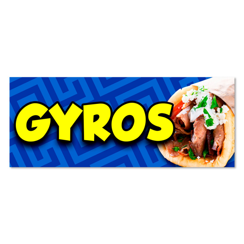 GYROS Vinyl Banner with Optional Sizes (Made in the USA)