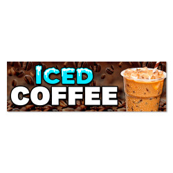 Iced Coffee Vinyl Banner...