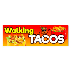 Walking Tacos Vinyl Banner...
