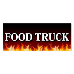 Food Truck Vinyl Banner with Optional Sizes (Made in the USA)