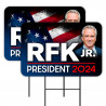RFK Jr. - President 2024 2 Pack Double-Sided Yard Signs 16" x 24" with Metal Stakes (Made in Texas)