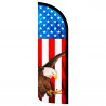 AMERICAN GLORY (Eagle) Windless Feather Flag Bundle (Complete Kit) OR Optional Replacement Flag Only