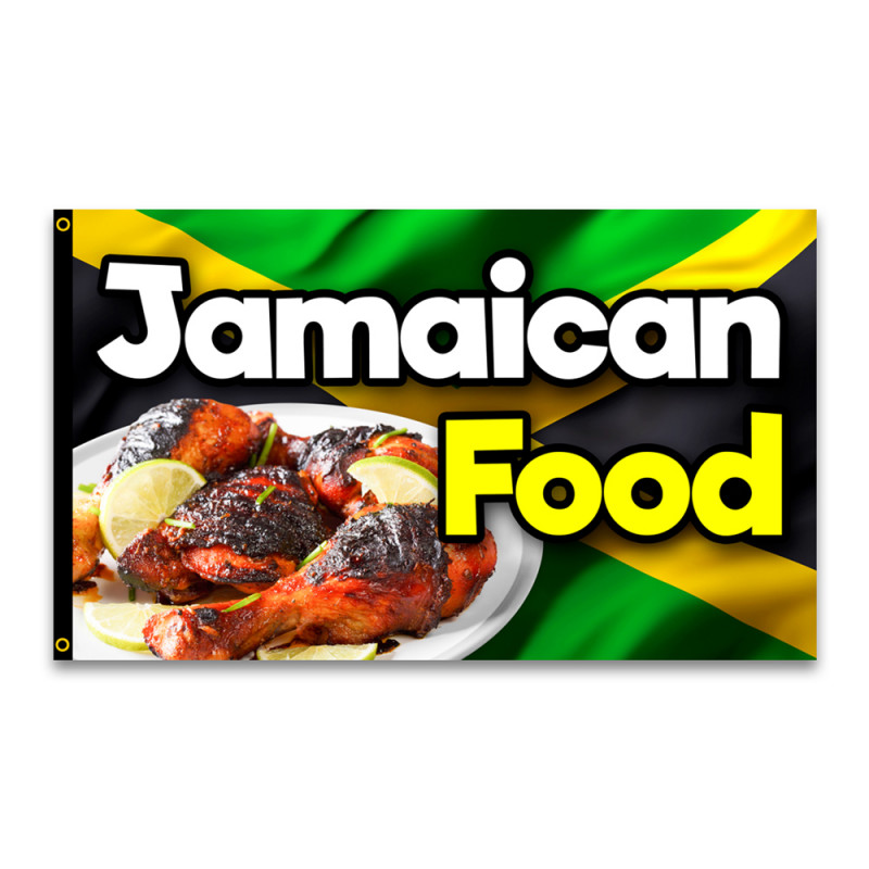 Jamaican Food Premium 3x5 Flag 3x5 foot Flag OR Optional Flag with Mounting Kit