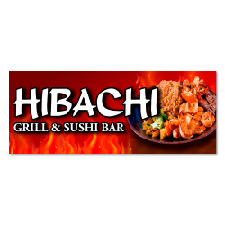 HIBACHI Vinyl Banner with Optional Sizes (Made in the USA)