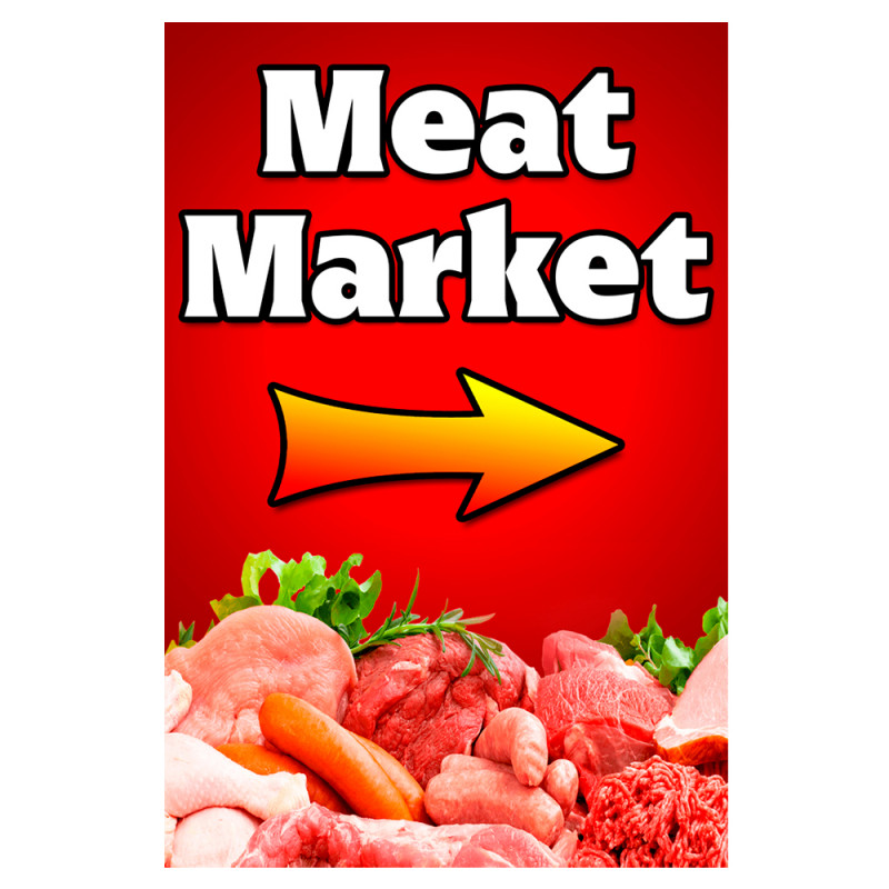 Meat Market Economy AFrame Sign
