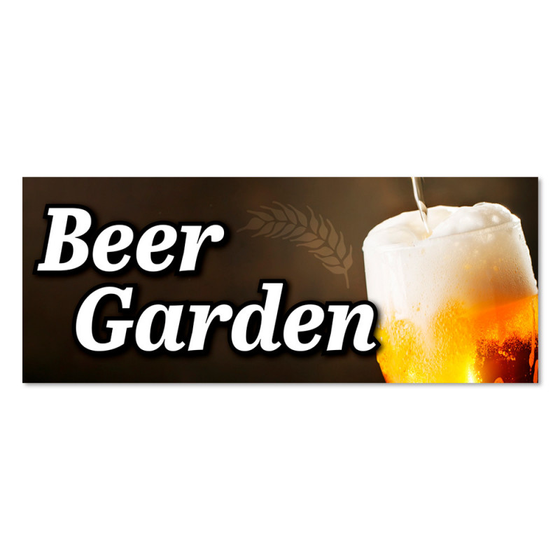 Beer Garden Vinyl Banner with Optional Sizes (Made in the USA)