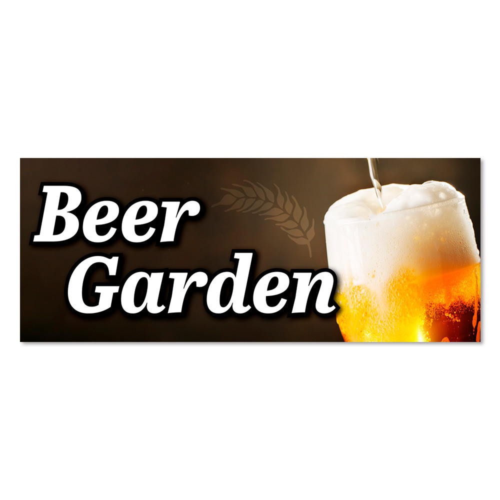 Beer Garden Vinyl Banner with Optional Sizes (Made in the USA)