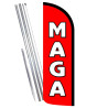 MAGA - Make America Great Again Premium Windless Feather Flag Bundle (Complete Kit) OR Optional Replacement Flag Only