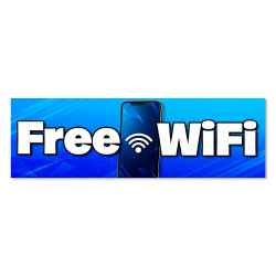 FREE WIFI Vinyl Banner with...
