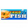 Fried Fish Vinyl Banner with Optional Sizes (Made in the USA)