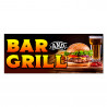 Bar and Grill Vinyl Banner with Optional Sizes (Made in the USA)