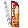 Pumpkin Spice Premium Windless Feather Flag Bundle (Complete Kit) OR Optional Replacement Flag Only