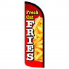 Fresh Cut Fries Premium Windless Feather Flag Bundle (Complete Kit) OR Optional Replacement Flag Only
