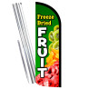 Freeze Dried Fruit Premium Windless Feather Flag Bundle (Complete Kit) OR Optional Replacement Flag Only