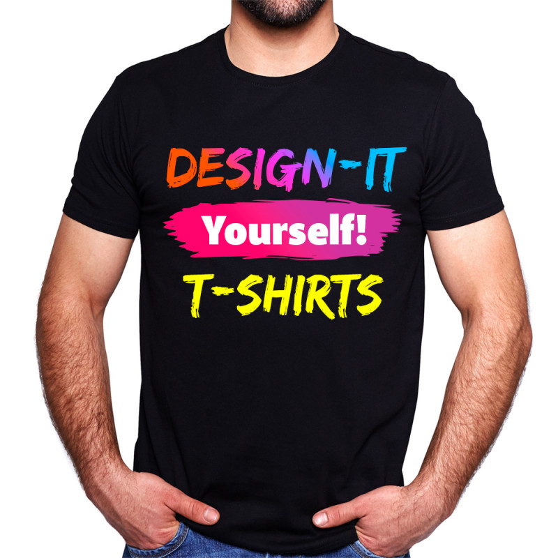 Design It Yourself Custom Unisex Tee Shirt (Black T-Shirt)