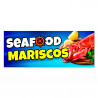 Seafood Mariscos Vinyl Banner with Optional Sizes (Made in the USA)