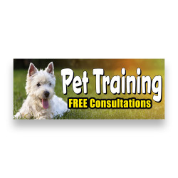 PET TRAINING Vinyl Banner with Optional Sizes (Made in the USA)