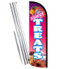 Sweet Treats Premium Windless Feather Flag Bundle (Complete Kit) OR Optional Replacement Flag Only