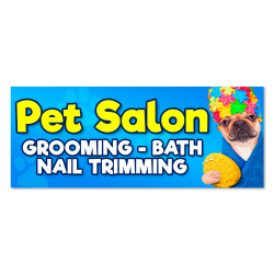 Pet Salon Vinyl Banner with Optional Sizes (Made in the USA)