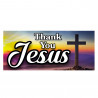 Thank You Jesus Car Decals 2 Pack Removable Bumper Stickers (9x4 inches)
