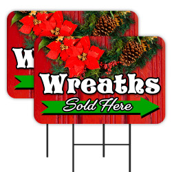 Wreaths 2 Pack Double-Sided...