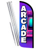 ARCADE Premium Windless Feather Flag Bundle (Complete Kit) OR Optional Replacement Flag Only