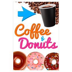 Coffee & Donuts Economy A-Frame Sign
