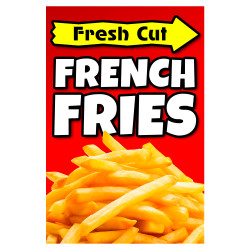 Fresh Cut French Fries Economy A-Frame Sign