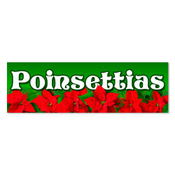 Poinsettias Vinyl Banner...