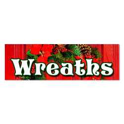 Wreaths Vinyl Banner with...