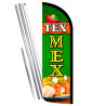 TEX MEX Premium Windless Feather Flag Bundle (Complete Kit) OR Optional Replacement Flag Only